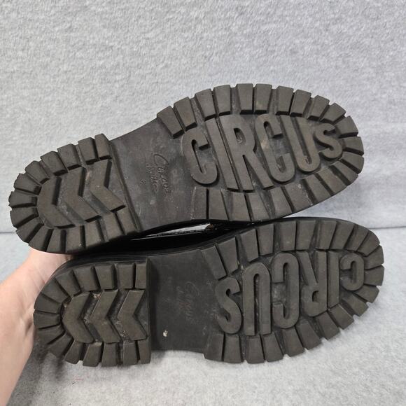 Circus By Sam Edelman Eileen Black Lug Sole  Loafers Size 9 - Picture 5 of 10